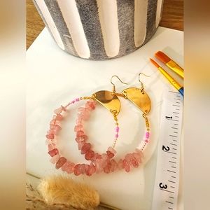 Hand-made Natural Chip Stone Beads/Beads Earrings